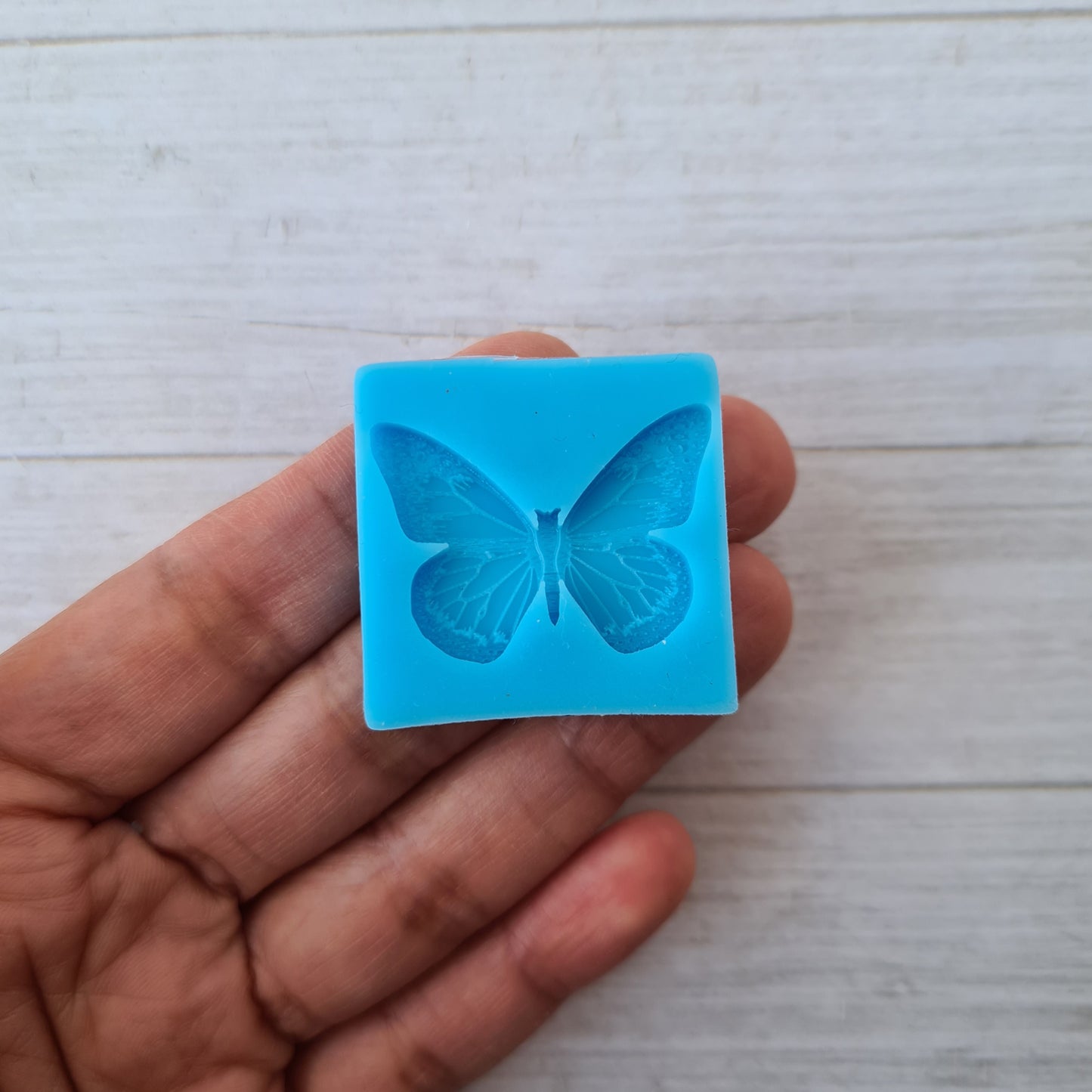 Resin silicone mold - 30mm butterfly spring keychain mold