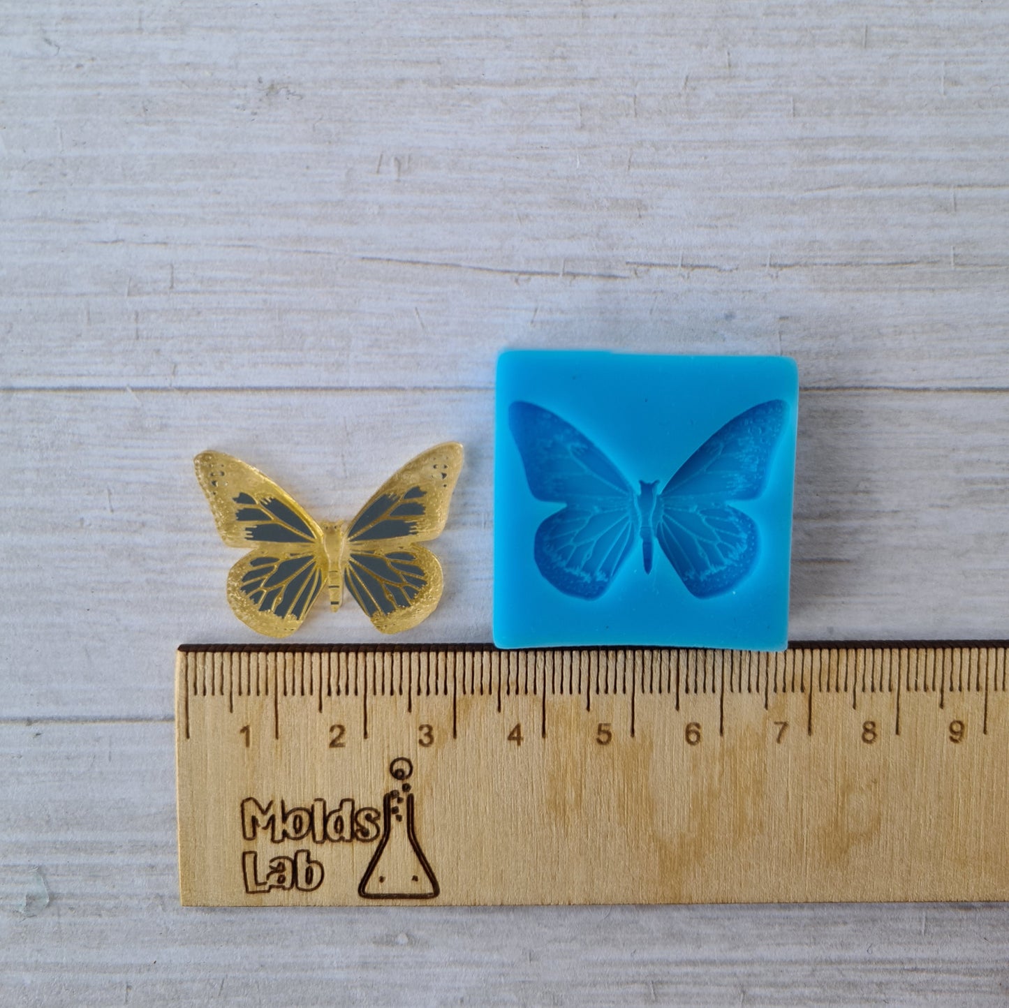 Resin silicone mold - 30mm butterfly spring keychain mold