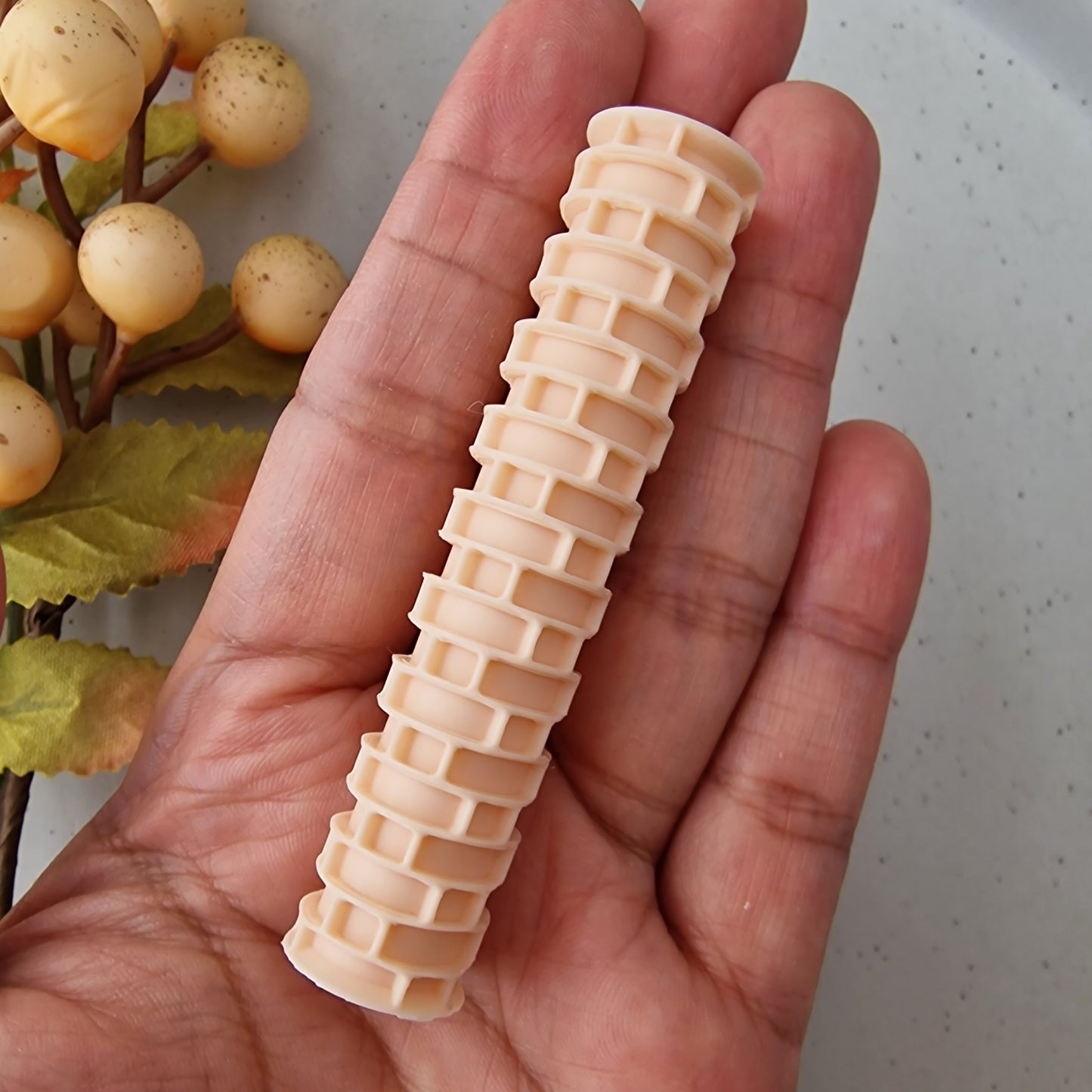 Polymer clay texture roller - wall brick pattern clay roller