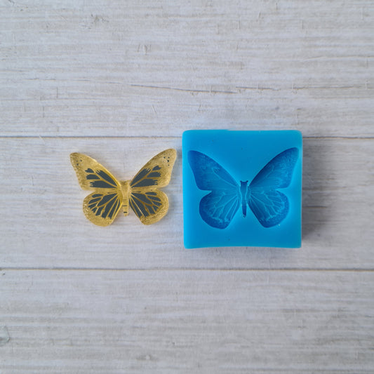 Resin silicone mold - 30mm butterfly spring keychain mold