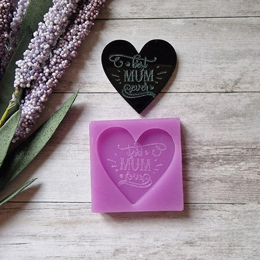 Resin keychain mold - 35mm best mum ever mother's day mold